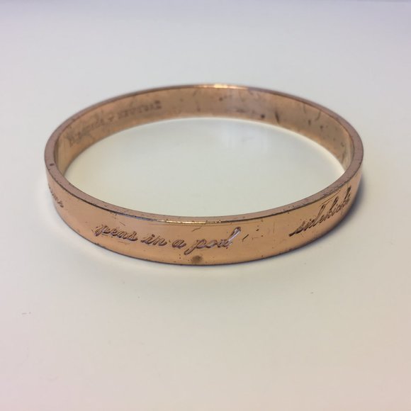 KATE SPADE Rose Gold Best Friend Ever Bangle - Picture 14 of 16
